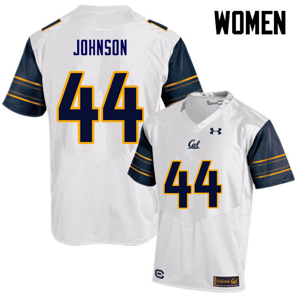 Women #44 Zeandae Johnson Cal Bears (California Golden Bears College) Football Jerseys Sale-White